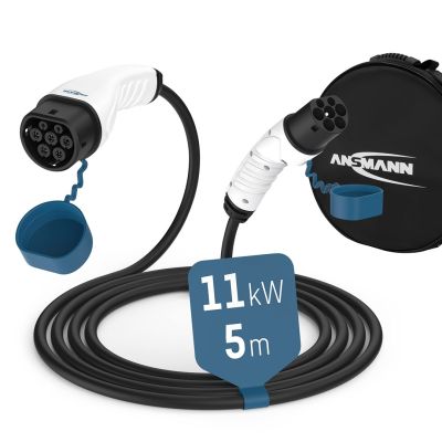 9. Ansmann 1900-0117 kabel do ładowania pojazdów elektrycznych Czarny Typ 2 3 5 m