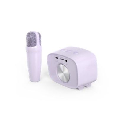 3. myFirst Voice 2 - zestaw do karaoke dla dzieci - mikrofon i głośnik bezprzewodowy z efektami modyfikacji dźwięku (purple)