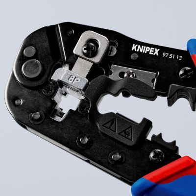 12. Knipex 97 51 13 zaciskarka kablowa Narzędzie do zaciskania Czarny, Niebieski, Czerwony