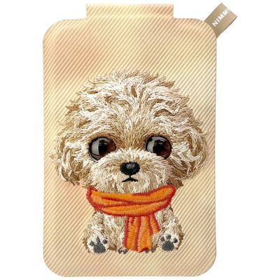 Portfel Magnetyczny Nimmy New Big-Eye Cute Pets 2.0 Dog ze stojakiem na telefon - brązowy