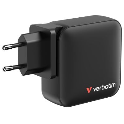 4. ładowarka Verbatim Mini GaN 165W 3xUSB-C 1xUSB-A US/EU/UK