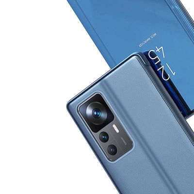 6. Clear View Case etui Xiaomi 12T Pro / Xiaomi 12T pokrowiec z klapką czarne