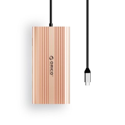 2. Stacja dokująca USB-C Orico XDR 12w1 USB-A USB-C HDMI 4K VGA RJ45 Gigabit PD 100W czytnik kart SD i microSD - różowo-złota