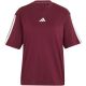 2. Koszulka damska adidas Essentials 3-Stripes Boyfriend bordowa KF6287