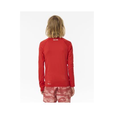 5. Lycra RIP CURL Brand Wave Upf L/S-Boy czerwony