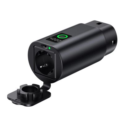 2. Adapter V2L Type 2 - Schuko 3500W z wyświetlaczem mocy i etui - czarn