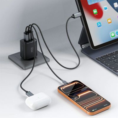 8. Ładowarka sieciowa Tech-Protect NCA65W-GAN 3-Porty 65W - czarna