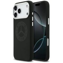 Etui Mercedes Silicone Vintage Logo MagSafe na iPhone 17 Pro Max - czarne