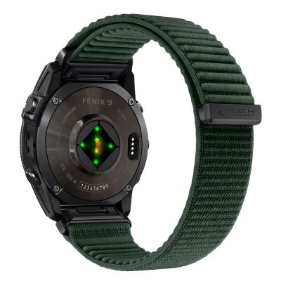 2. Pasek Tech-Protect NylonLoop na Garmin Fenix 5 / 6 / 6 Pro / 7 / 8 / 8 Pro / 9 / 9 Pro (47mm) - zielony