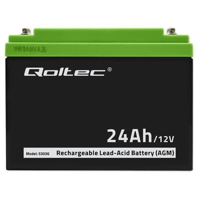 4. Qoltec Akumulator AGM  | 12V | 24Ah | max 360A