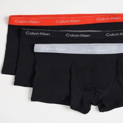 3. Calvin Klein bokserki majtki męskie Relaxed 3-PAK modne bawełniane czarne wielokolorowe