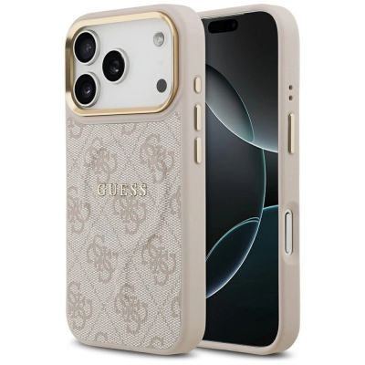 Etui Guess 4G PU Classic Logo MagSafe na iPhone 17 Pro - różowe