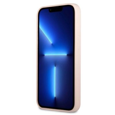 5. Etui Guess Silicone Triangle na iPhone 13 - różowe