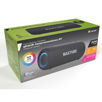 6. TRACER GŁOŚNIK TWS MAXTUBE BLUETOOTH BLACK