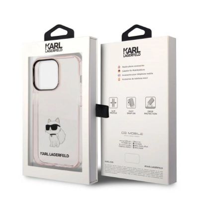 8. Etui Karl Lagerfeld Ikonik Choupette na iPhone 14 Pro Max - różowe