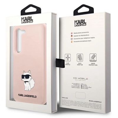 8. Etui Karl Lagerfeld Silicone Choupette na Samsung Galaxy S23+ - różowe
