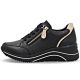 3. Skórzane sneakersy damskie na koturnie czarne Remonte Rieker D0T03-03
