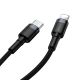 5. Kabel Baseus CATLKLF-G1 Lightning - USB-C PD QC 18W 480Mb/s 1m - czarno-szary
