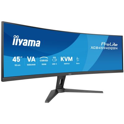 9. iiyama G-MASTER 45"LCD Curved Bus. UWQHD monitor komputerowy 114,3 cm (45") 5120 x 1440 px Dual QHD LED Czarny