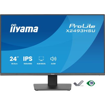 25. iiyama ProLite X2493HSU-B1 monitor komputerowy 60,5 cm (23.8") 1920 x 1080 px Full HD LED Czarny