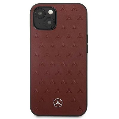 3. Etui Mercedes Leather Stars Pattern na iPhone 13 mini - czerwone