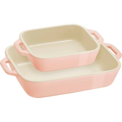 STAUB COOKING Zestaw 2 półmisków prostokątnych, jasnoróżowy
