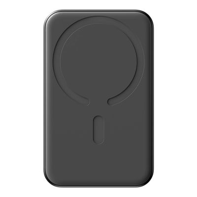 3. Powerbank Joyroom JR-W020 Mini 5000mAh USB-A USB-C indukcyjny 20W - czarny + kabel USB-C / USB-C