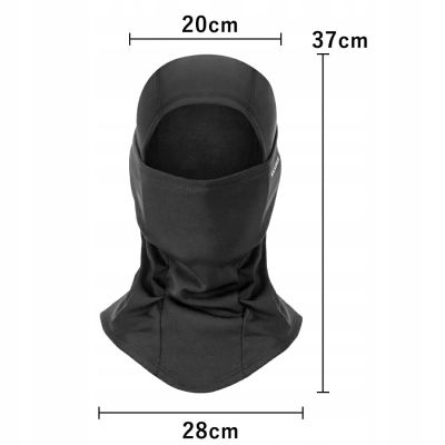 9. Kominiarka sportowa Rockbros LF7345BK ocieplana - czarna