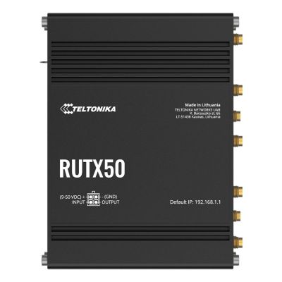 2. Teltonika RUTX50 router bezprzewodowy Gigabit Ethernet Dual-band (2.4 GHz/5 GHz) 5G Czarny