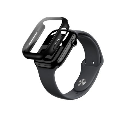 Etui ze szkłem hartowanym AMAZINGTHING Radix Glass do Apple Watch 46mm – czarne