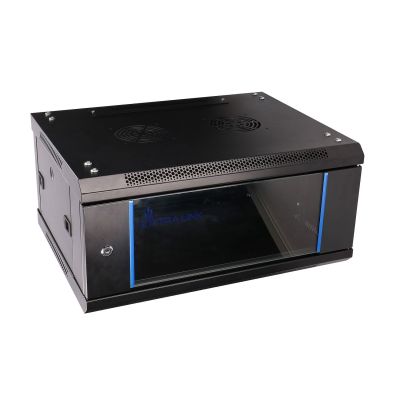 7. Extralink Szafa rack 4U 600x450 Czarna montowana na ścianie