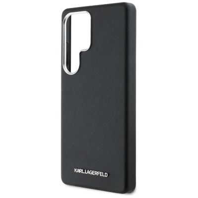 6. Etui Karl Lagerfeld Saffiano Full Wrapped Elongated Metal Logo MagSafe na Samsung Galaxy S25 Ultra - czarne