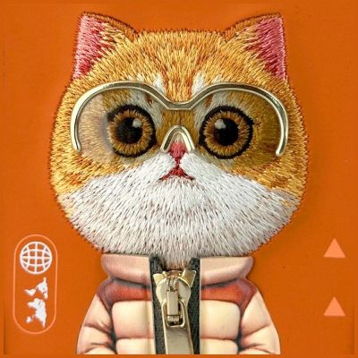 6. Etui Nimmy Cool&Cute 2.0 Cat na iPhone 17 Pro - pomarańczowe