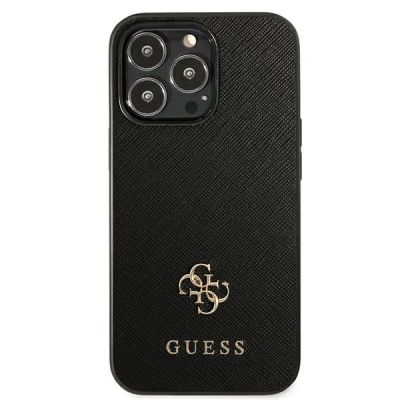 3. Etui Guess Saffiano 4G Small Metal Logo na iPhone 13 Pro / 13  6,1" - czarne