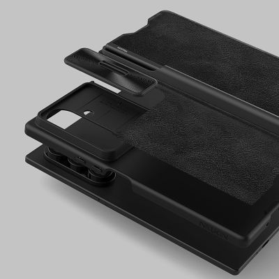 14. Etui Nillkin Qin Pro na Samsung Galaxy Z Fold 7 z miejscem na S Pen - czarne