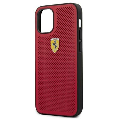 6. Etui Ferrari On Track Perforated na iPhone 12 mini - czerwone