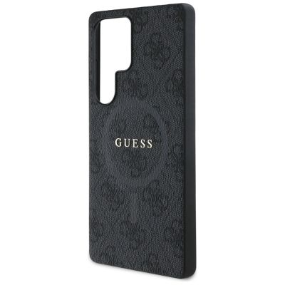 6. Etui Guess Leather 4G Colored Ring Classic Logo MagSafe Samsung Galaxy S25 Ultra czarny