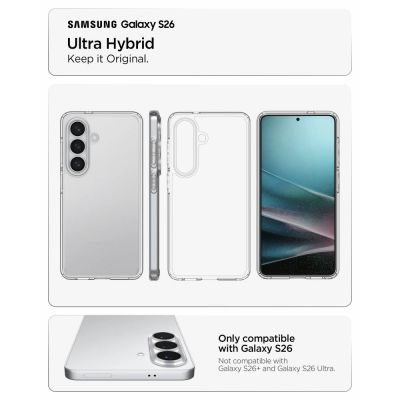 5. Etui Spigen Ultra Hybrid na Samsung Galaxy S26 - przezroczyste