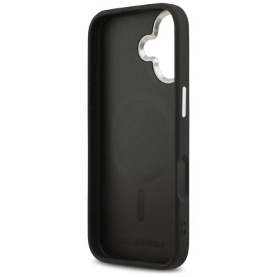 7. Etui Karl Lagerfeld Karl & Choupette Pins MagSafe do iPhone 17 - czarne