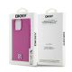 8. Etui DKNY Leather Monogram Pattern Metal Logo MagSafe na iPhone 15 Pro Max - różowe