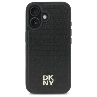 3. Etui DKNY Repeat Pattern Stack Logo MagSafe iPhone 16 - czarne