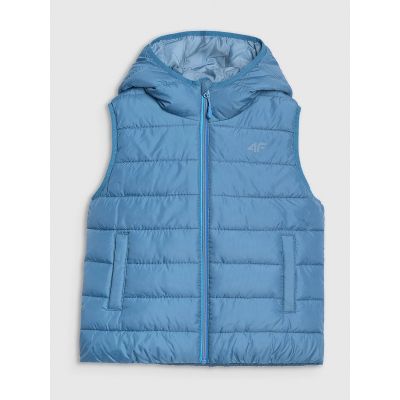 7. Bezrękawnik puchowy z wypełnieniem syntetycznym chłopięcy 4F 4FJRAW25TVJAM324-32S