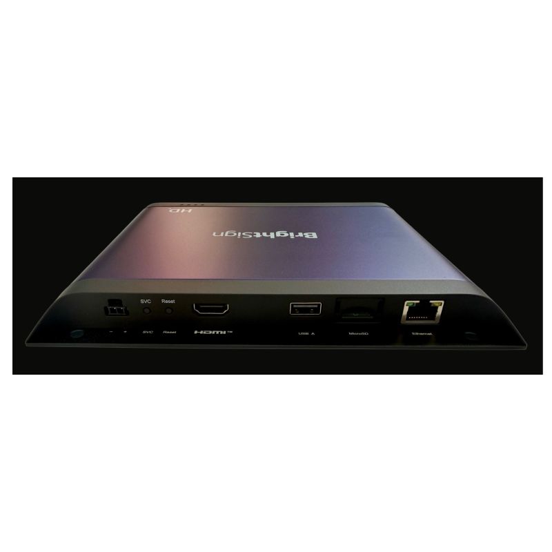 3. BrightSign HD1026 odtwarzacz multimedalny Czarny 4K Ultra HD 3840 x 2160 px Wi-Fi