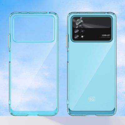13. Outer Space Case etui Xiaomi Poco X4 Pro 5G pokrowiec z elastyczną ramką niebieskie
