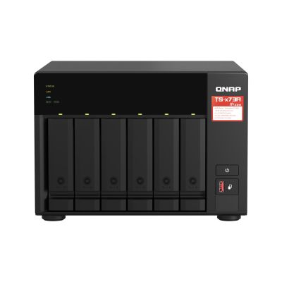 Qnap TS-673A-8G, Tower, 6 x 2.5"/3.5" SATA, AMD Ryzen V1500B 4C/8T, 8GB DDR4 (Max. 64GB), 2 x 2.5GbE, optional 10GbE, Single PSU, 250W