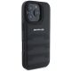 4. Etui AMG Leather Debossed Lines Black Logo na iPhone 16 Pro Max - czarne