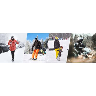 4. Kominiarka sportowa Rockbros LF7345BK ocieplana - czarna