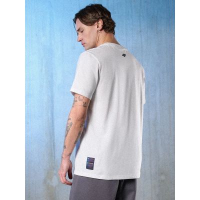2. T-shirt regular z nadrukiem męski 4F 4FRSS26TTSHM3658-10S
