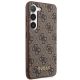 4. Etui Guess 4G Metal Gold Logo na Samsung Galaxy S23 - brązowe