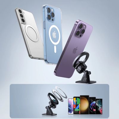 11. Joyroom magnetyczny uchwyt samochodowy na kokpit/deskę rozdzielczą czarny MagSafe (JR-ZS376)